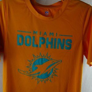 Miami Dolphins NFL Boys Orange Large 14-16 T-Shirt